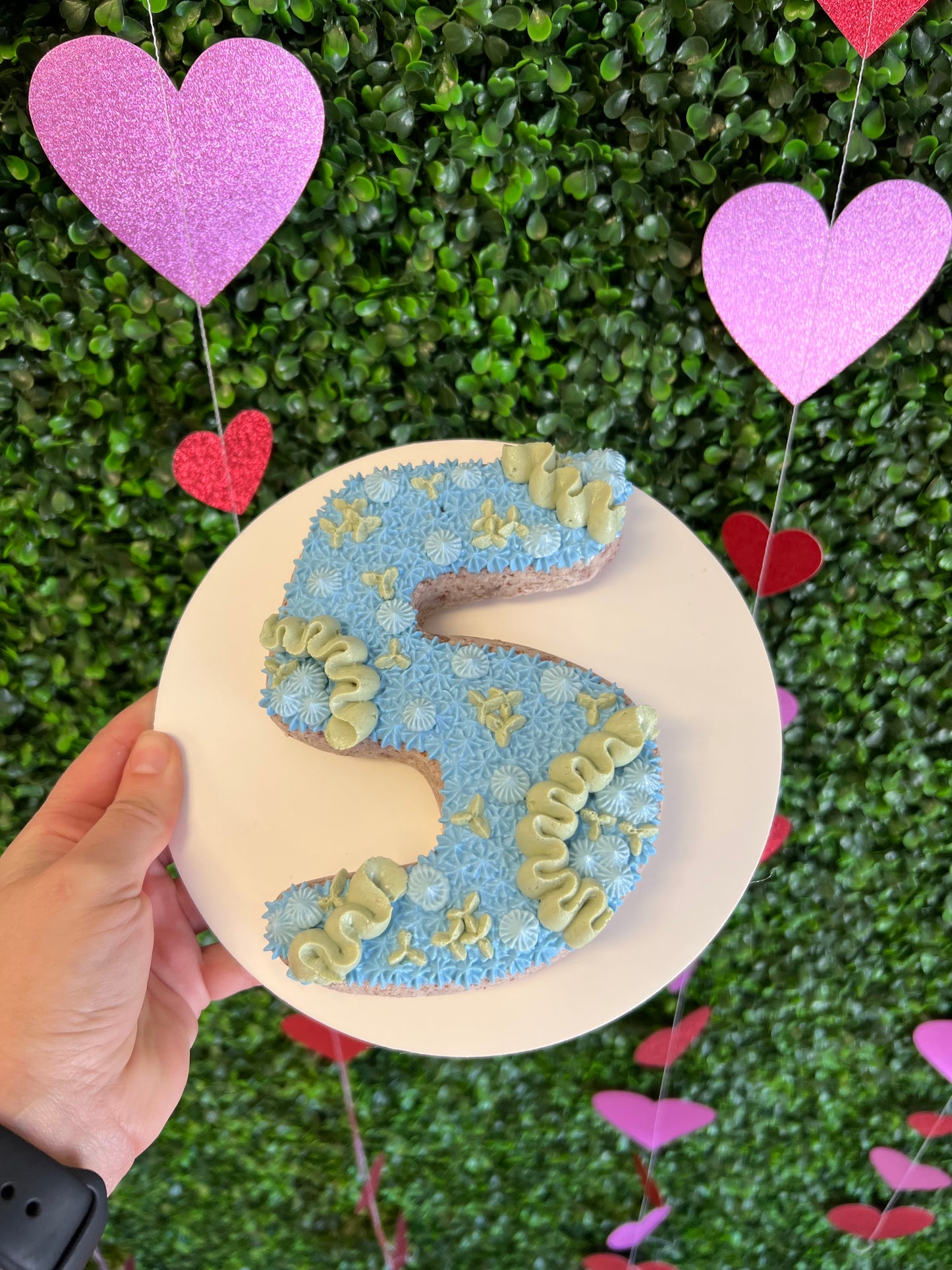 6inch Organic Number Dog Cake for Birthdays & More