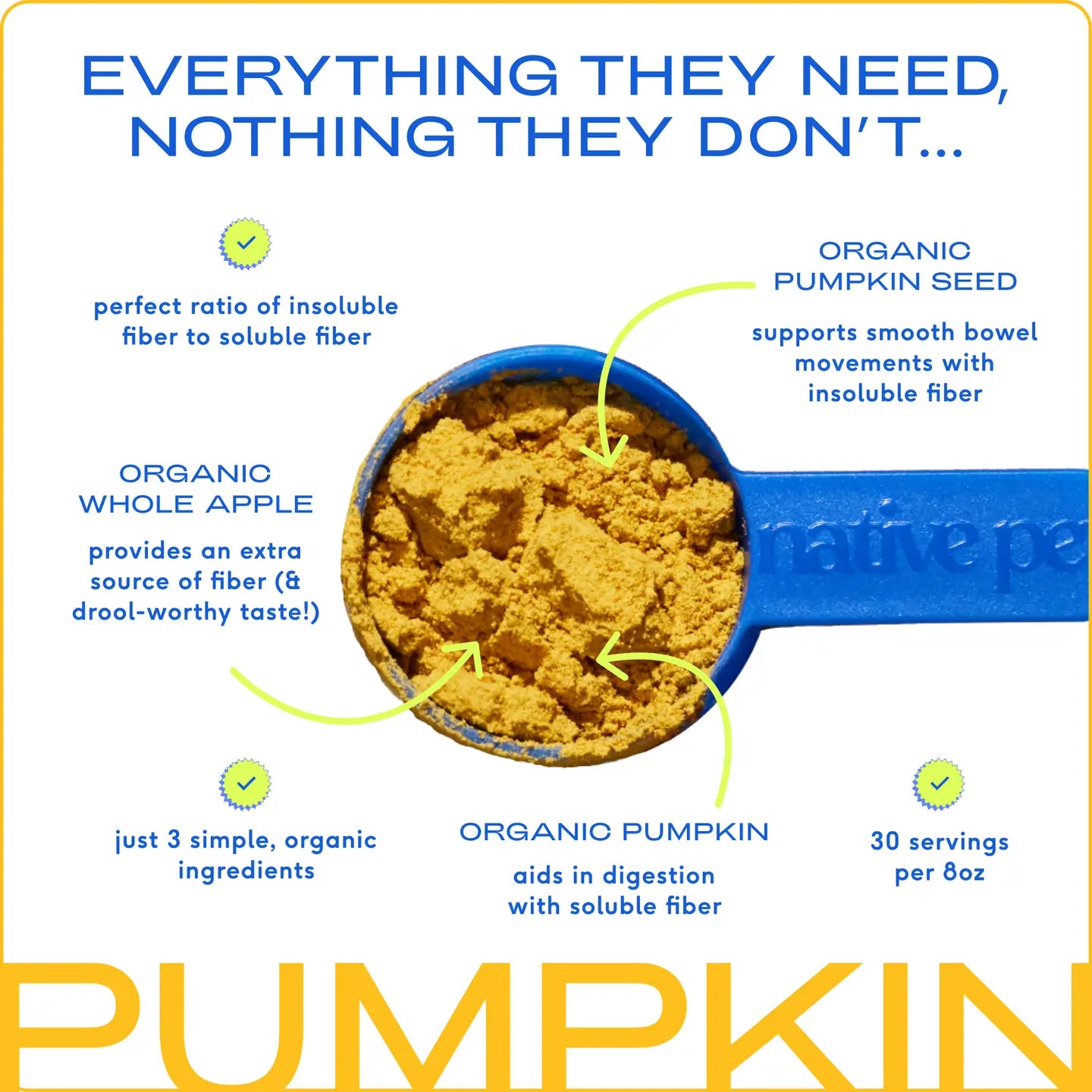 Organic Pumpkin Fiber Powder, Digestive Supplement For Dogs - The Barkery LLC