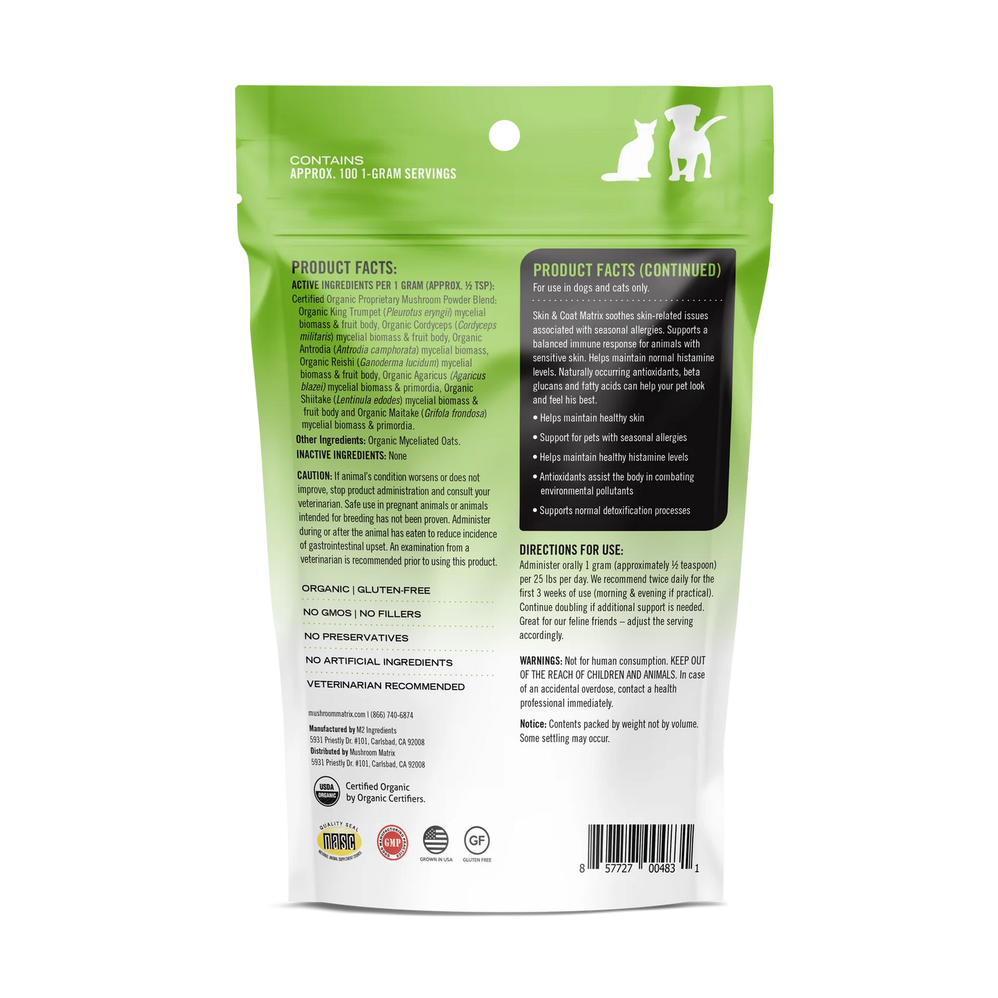 Skin & Coat (Mushroom Matrix) - The Barkery LLC