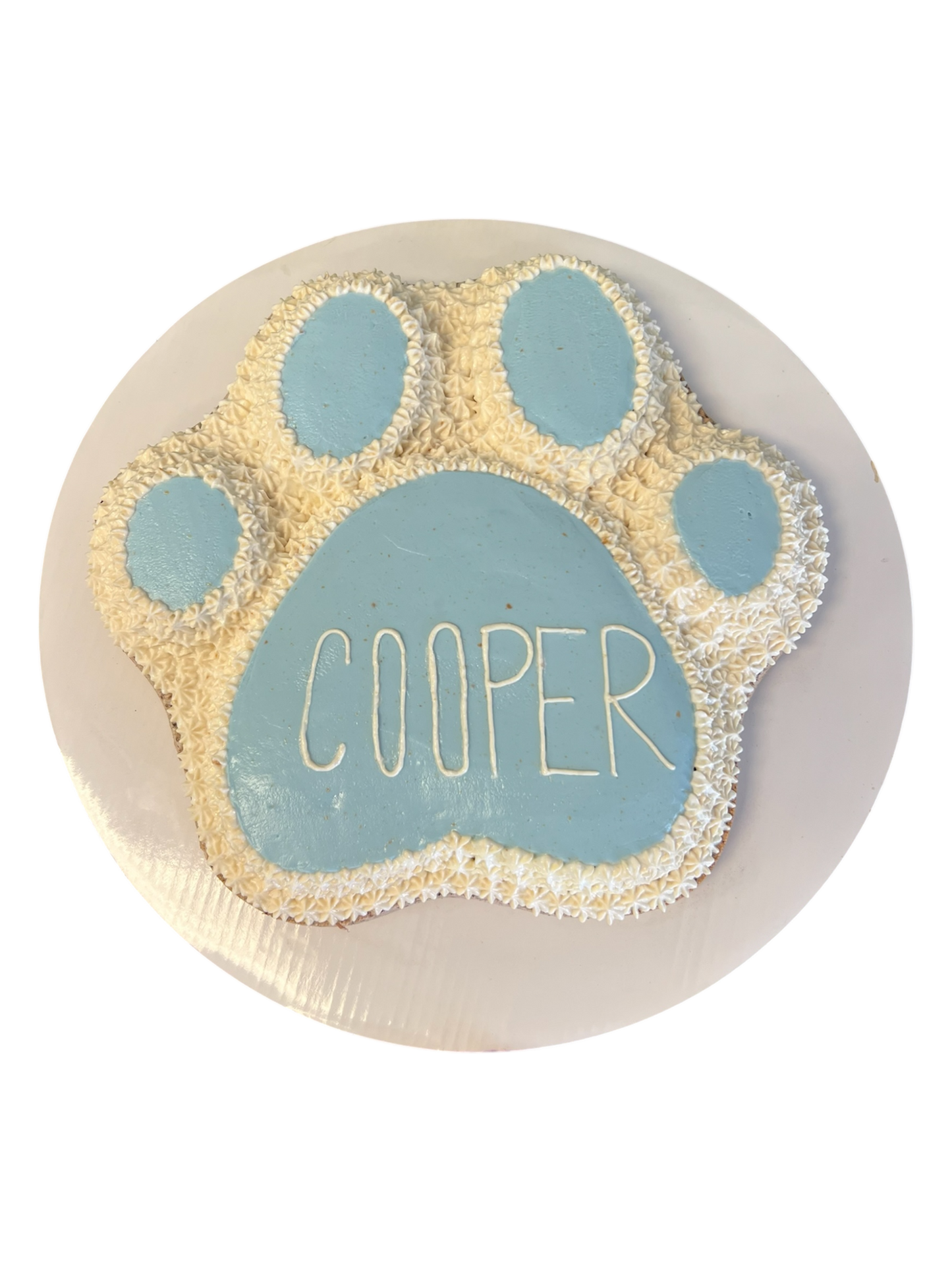 12inch Organic Paw Print Dog Cake - Customizable