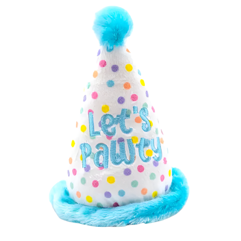 Thoozypet Birthday Hat Plush Dog Toy 7"
