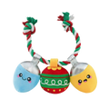 Christmas Light Dog Toy with Rope & Squeakers