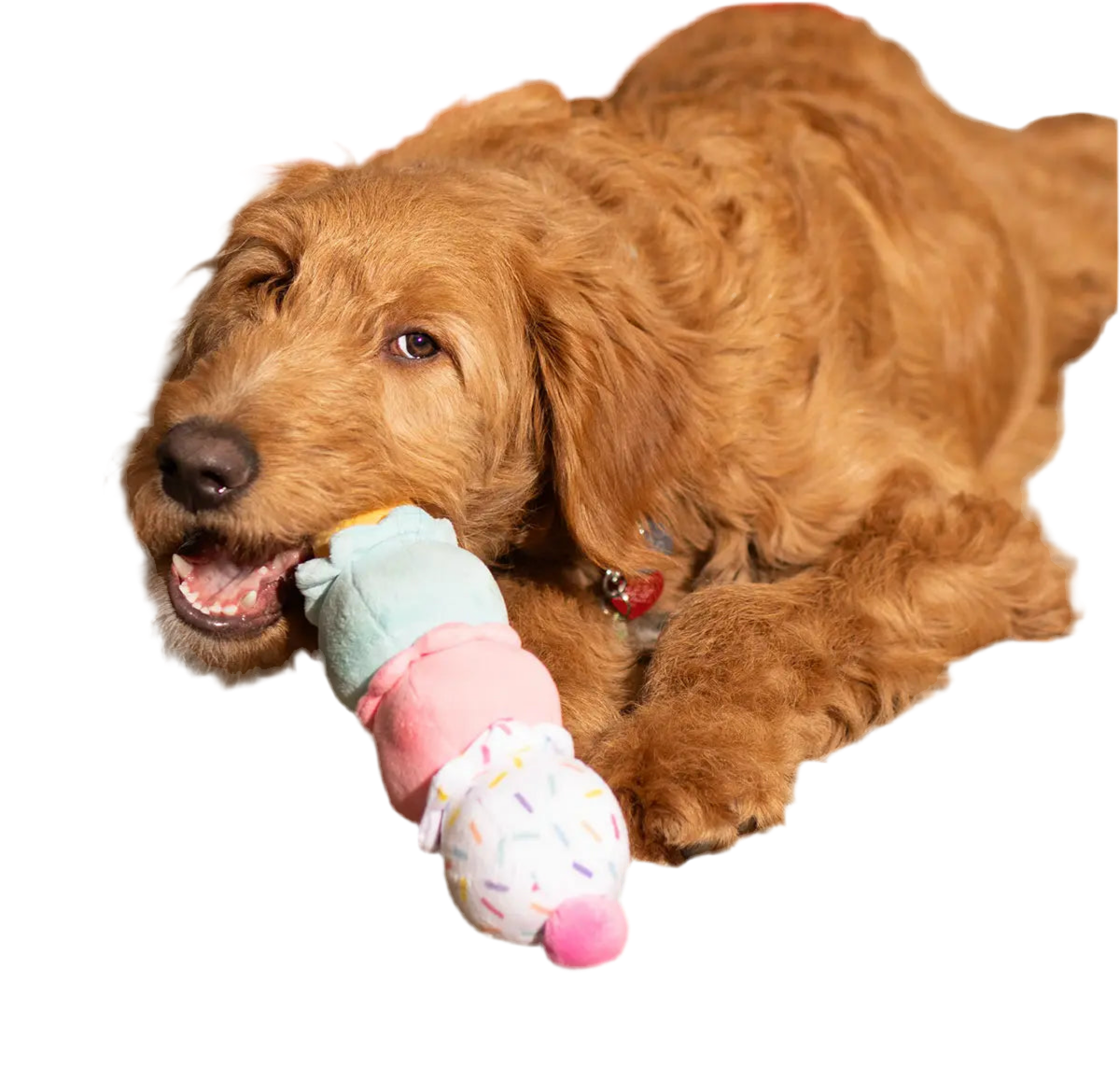 3 Scoop Ice Cream Plush Dog Toy 12inch
