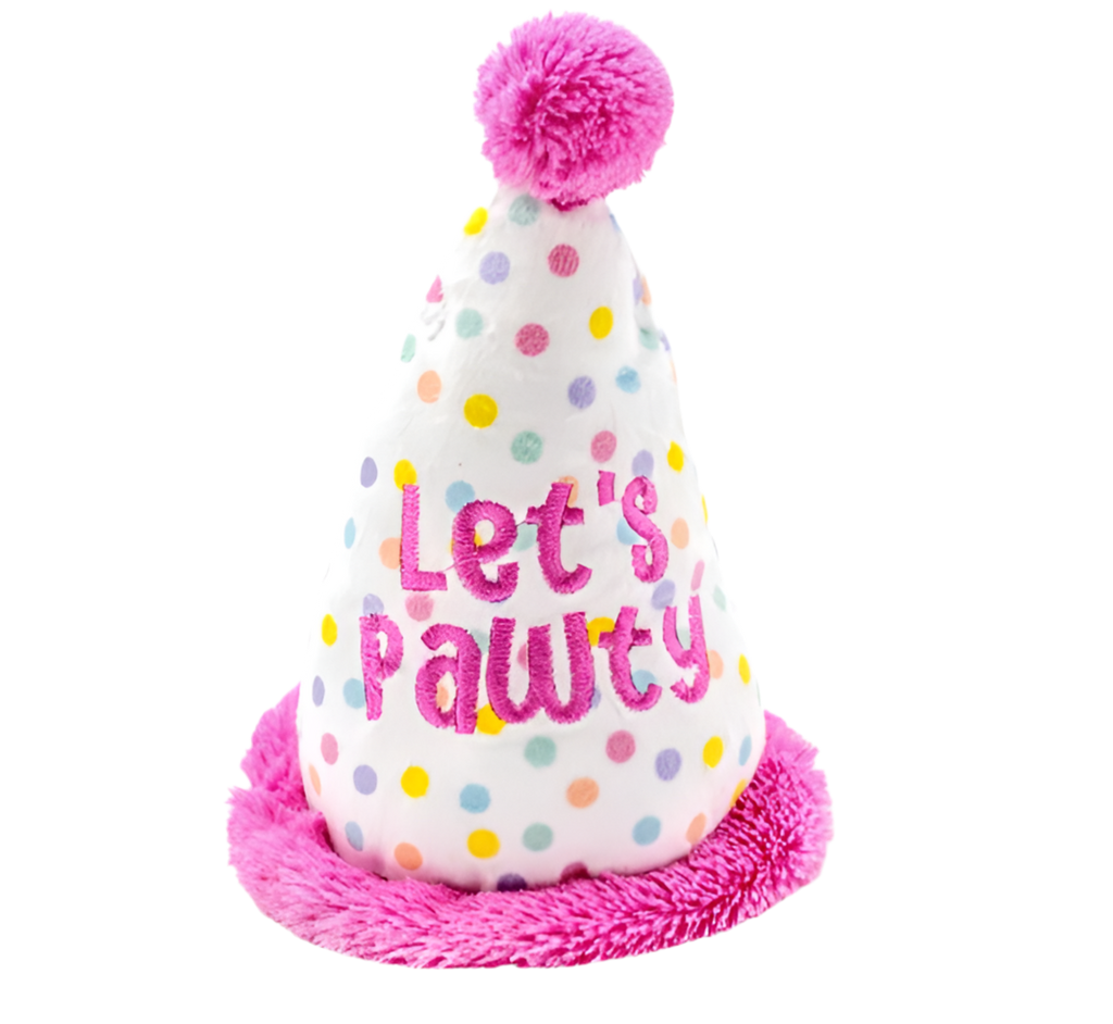 Thoozypet Birthday Hat Plush Dog Toy 7"