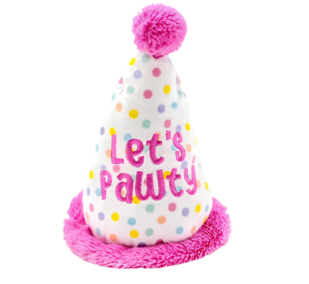 Thoozypet Birthday Hat Plush Dog Toy 7"