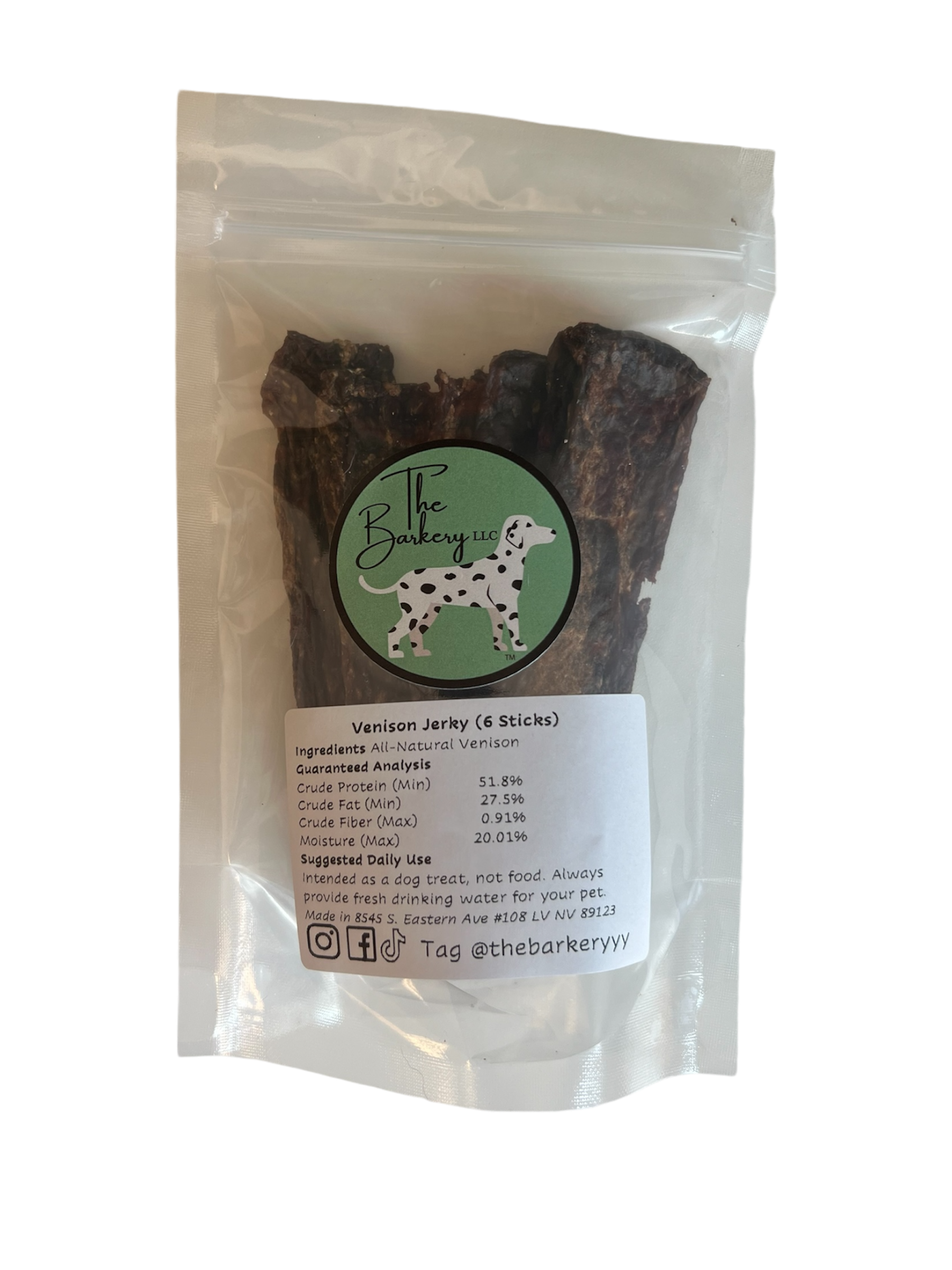 Venison Jerky - The Barkery LLC