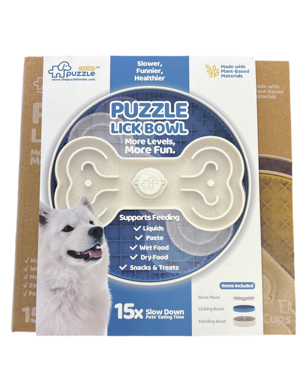 Interactive Dog Puzzle Lick Bowl Feeder for Stress Relief & Enrichment