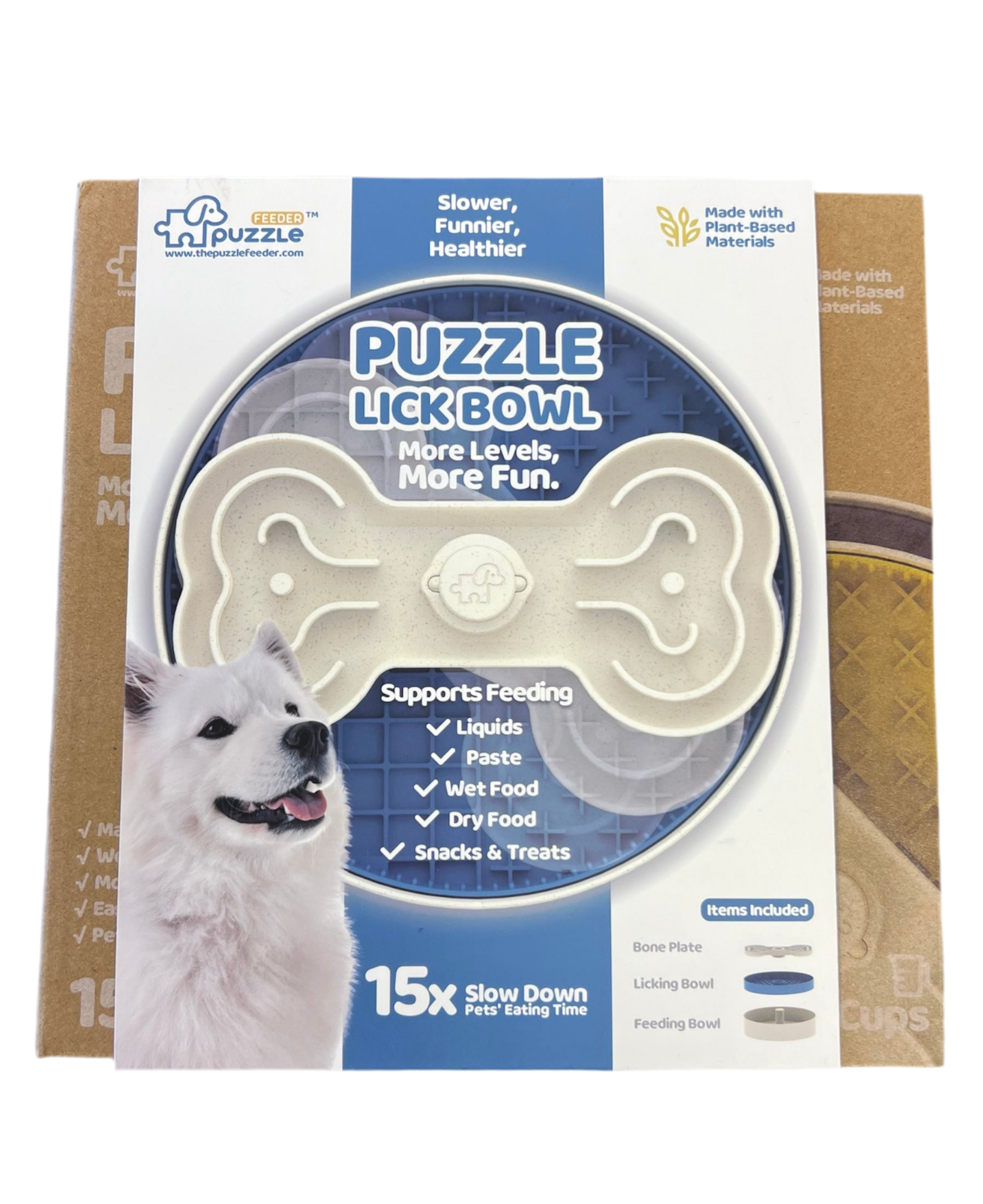 Interactive Dog Puzzle Lick Bowl Feeder for Stress Relief & Enrichment