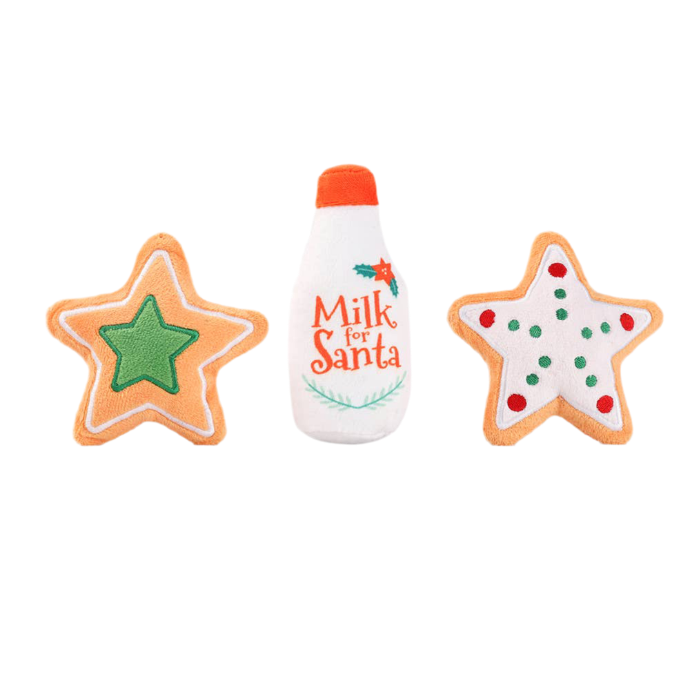 Milk & Cookies Dog Toy - Holiday Bundle Merry Woofmas