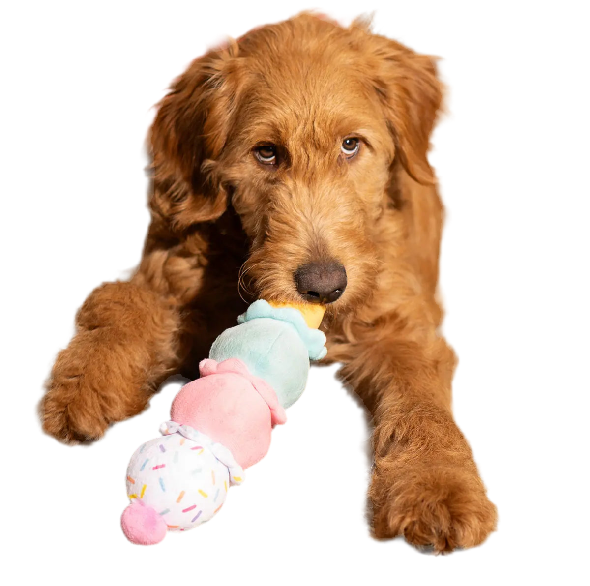 3 Scoop Ice Cream Plush Dog Toy 12inch