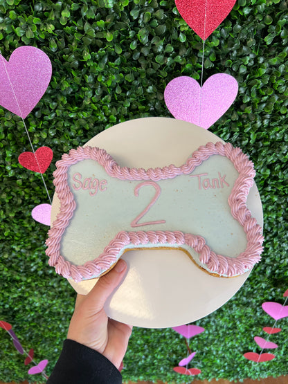 9inch Organic Bone Dog Cake for Celebrations