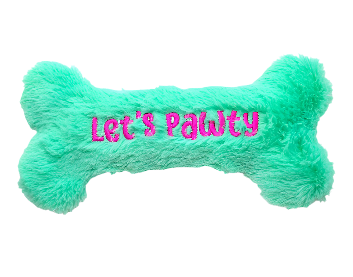 Thoozypet Birthday Bone Small Plush Dog Toy