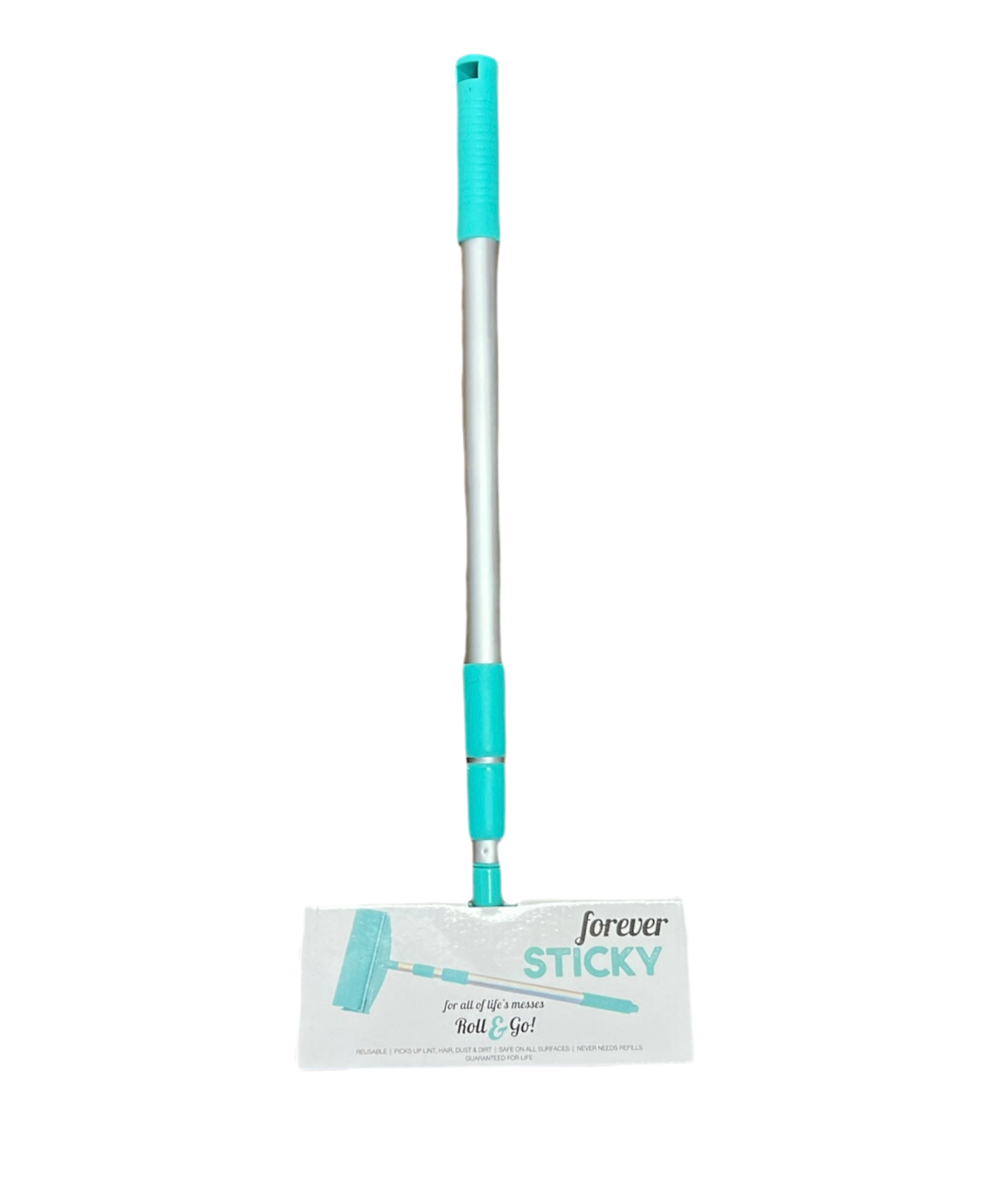 Large Forever Sticky pet hair remover roller in mint green from The Barkery Las Vegas reusable lint roller for pet hair, clothes, and furniture.