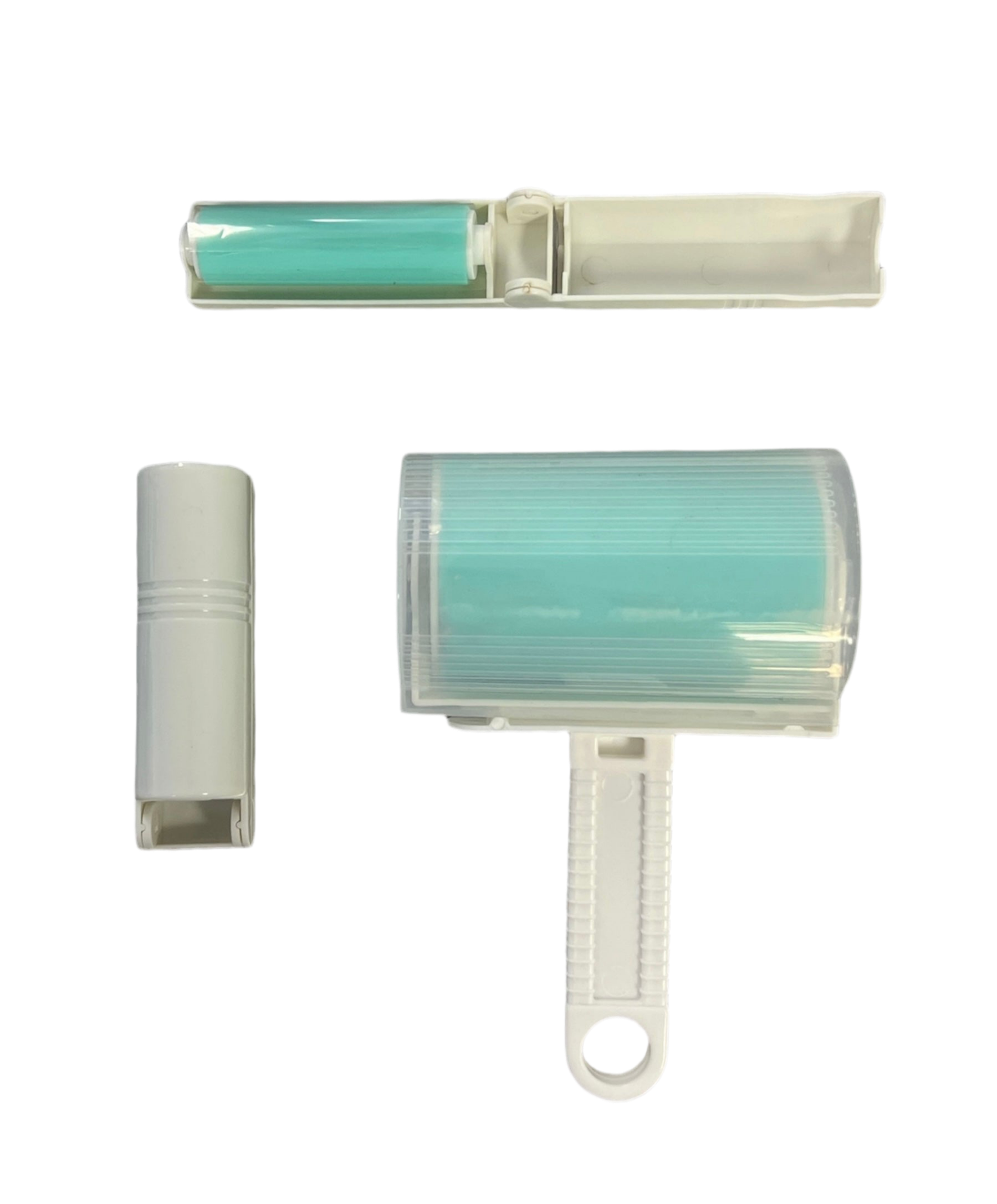 Forever Sticky pet hair remover set with two travel rollers and one medium roller from The Barkery Las Vegas reusable lint rollers for pet hair and furniture.