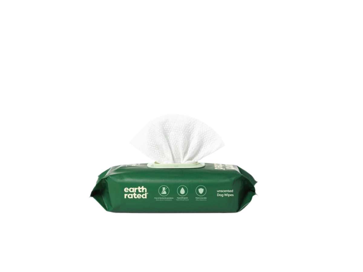 Earth Rated Unscented Dog Grooming Wipes 100ct