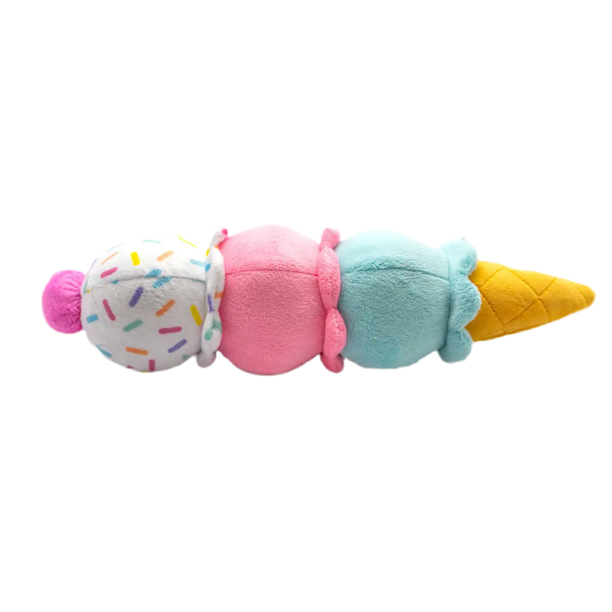 3 Scoop Ice Cream Plush Dog Toy 12inch