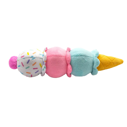3 scoop ice cream plush dog toy