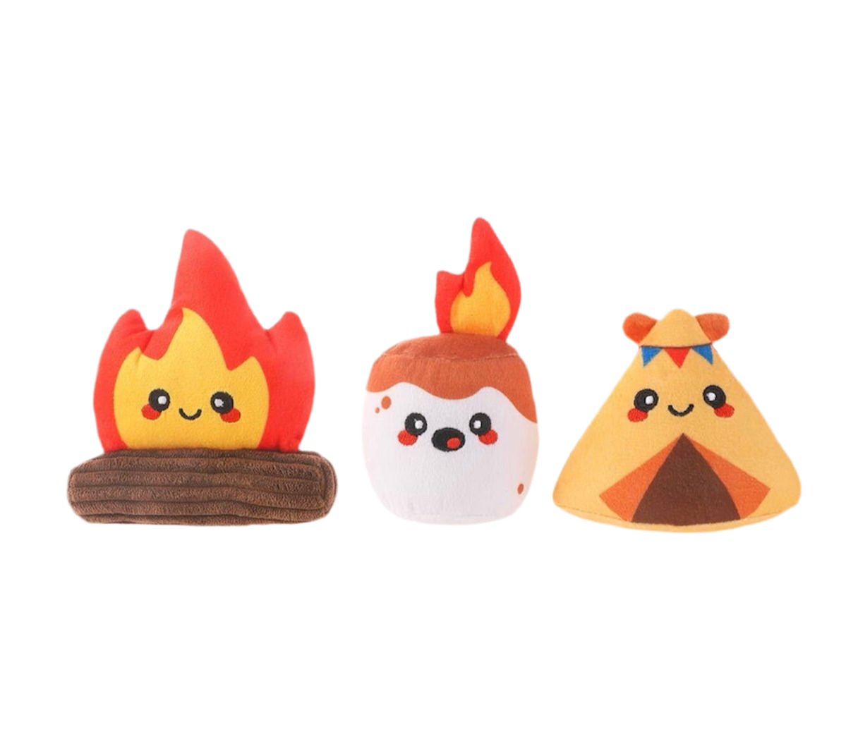 Hugsmart Camping Dog Toy Set - Fun Outdoor Plush Toys