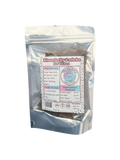 Single ingredient dehydrated bison jerky dog treats in a resealable bag