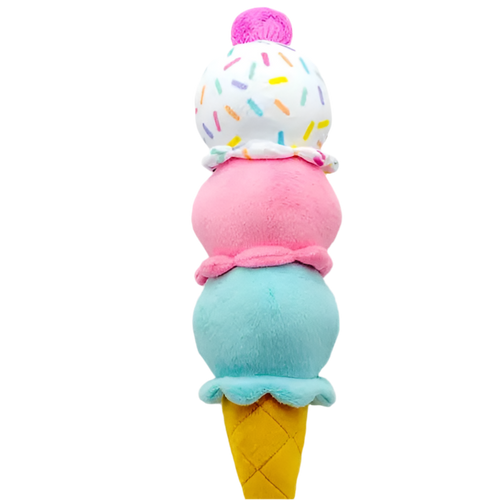 3 scoop ice cream plush dog toy