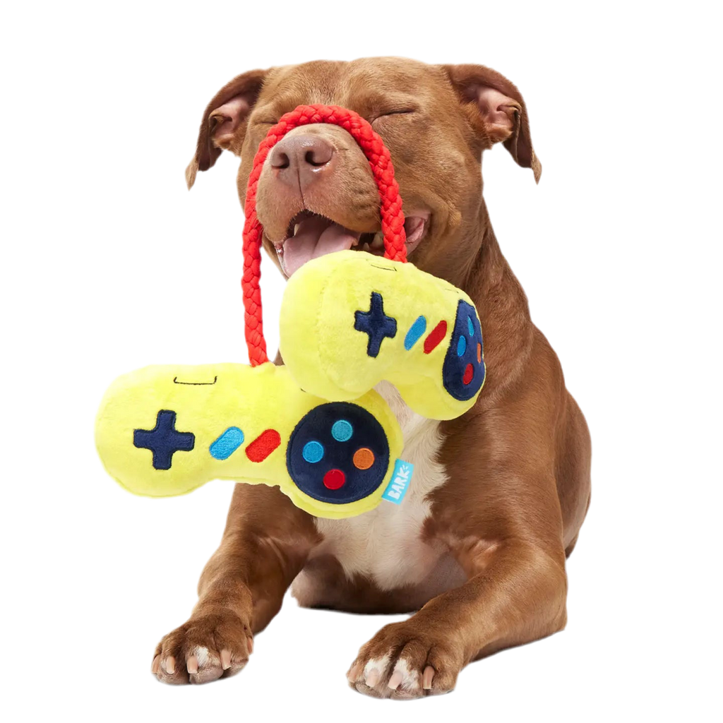 Game on tug controller dog toy