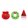 Holiday Dog Squeaker Toys Bundle - 3 Pack Set