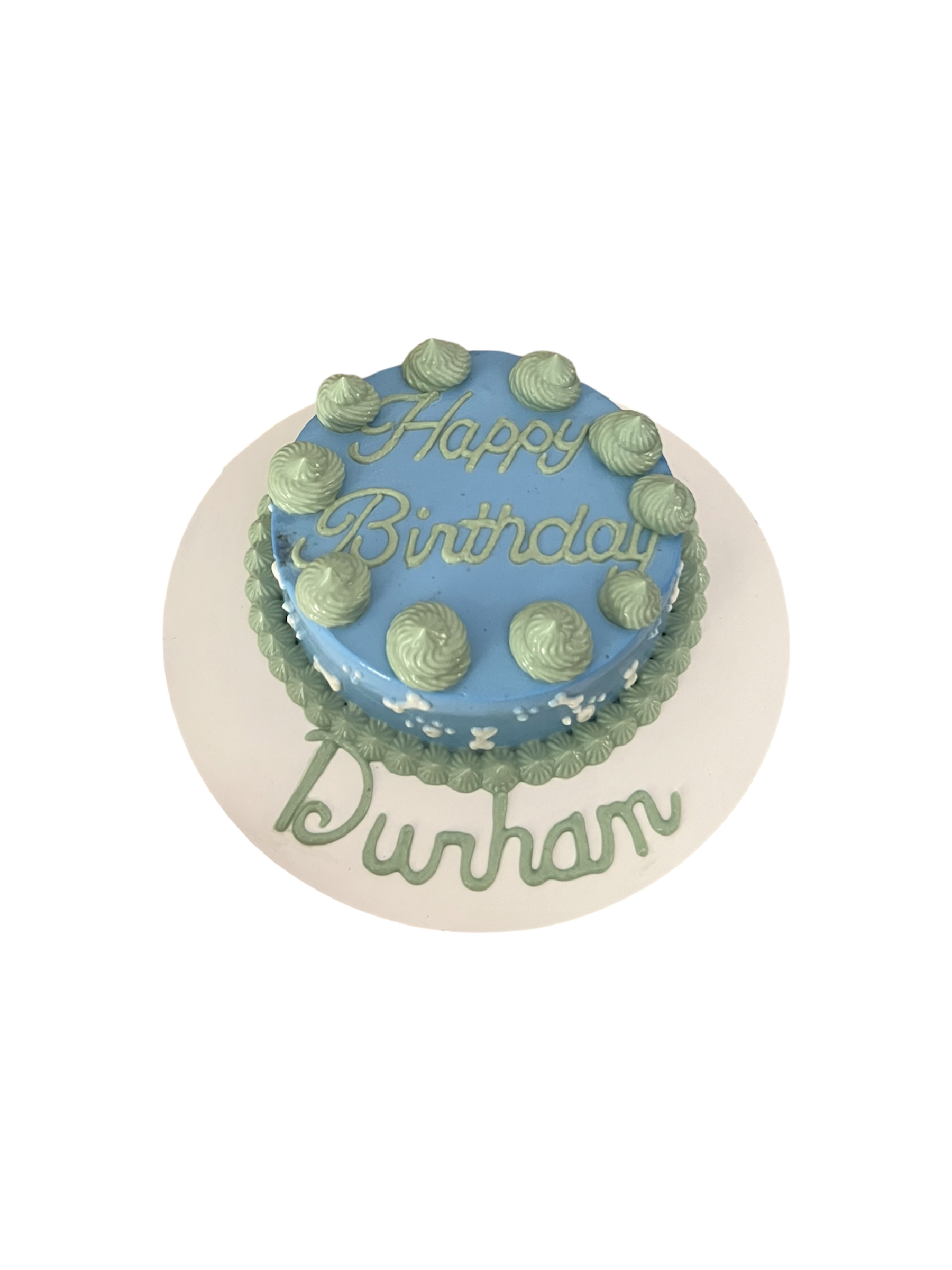 Circle Dog Cake With Bone & Pawprints