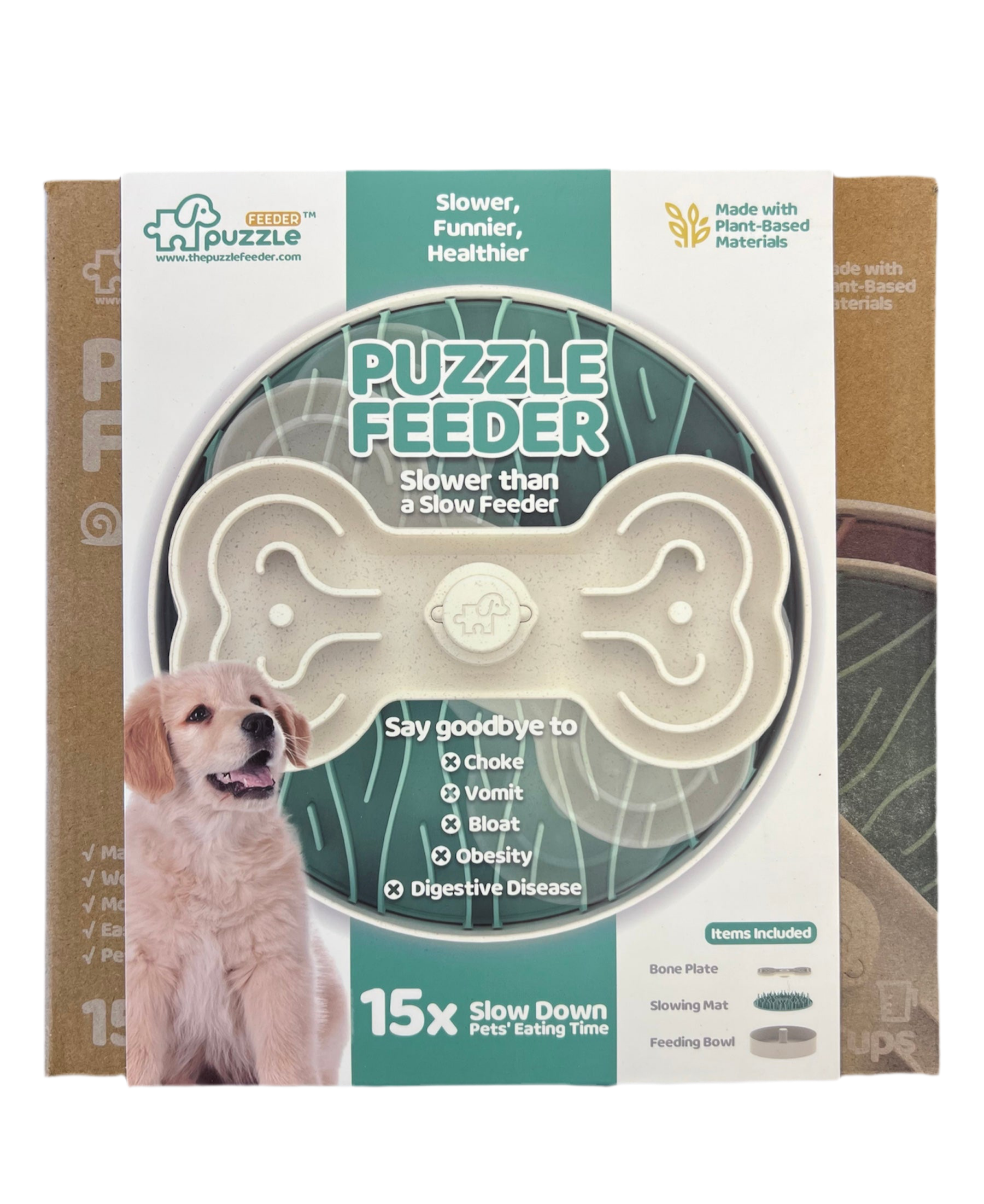 Slow Feeder Dog Bowl with Adjustable Feeding Modes