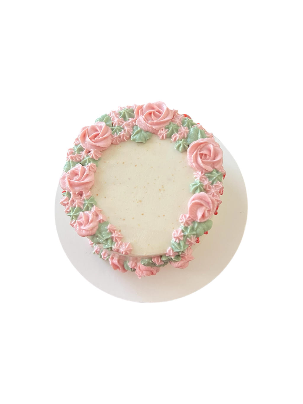 Dog birthday cake with floral piping and drip design customizable colors