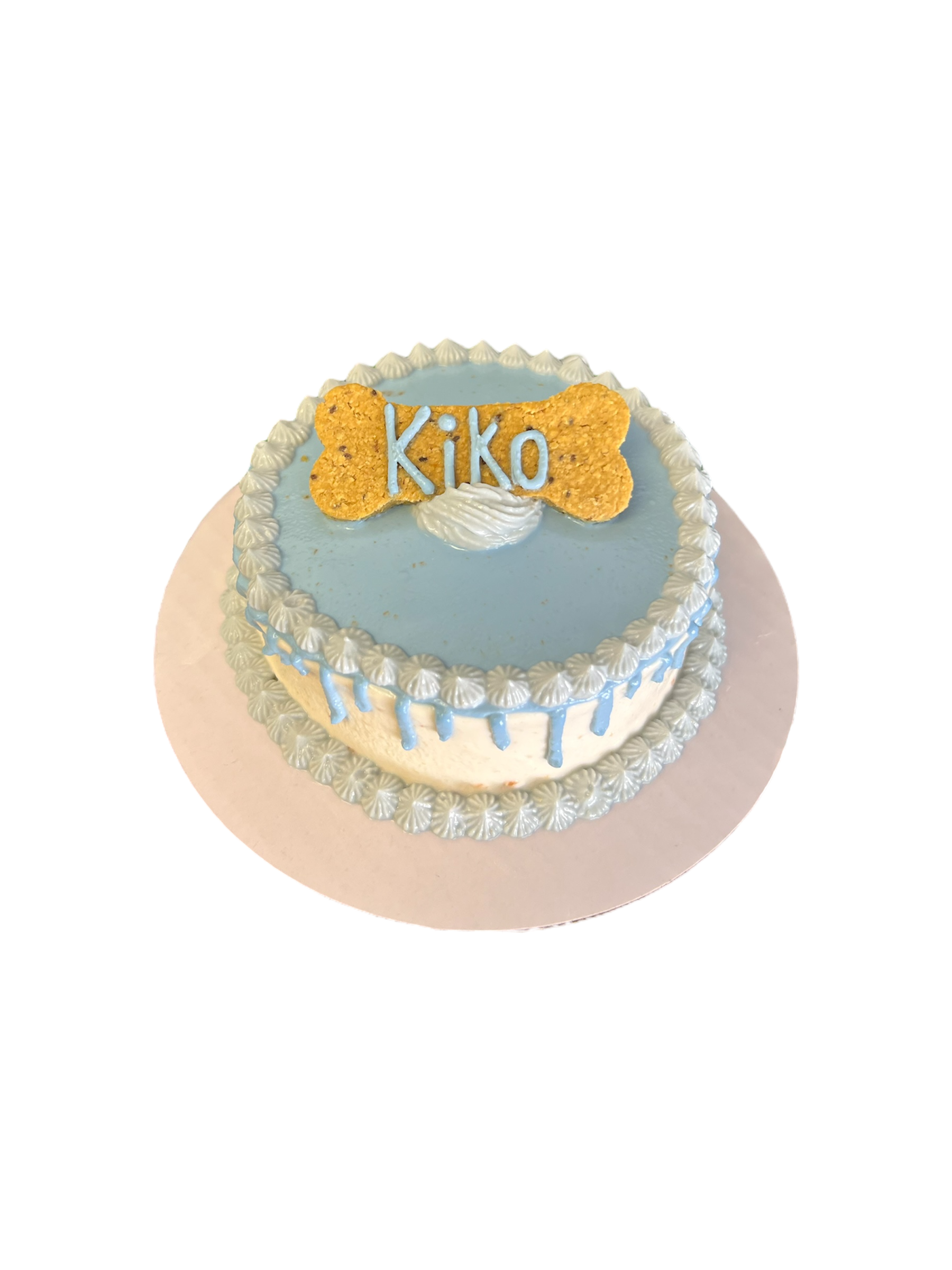 4inch Drip Dog Cake (Organic) - Custom Bone with Name