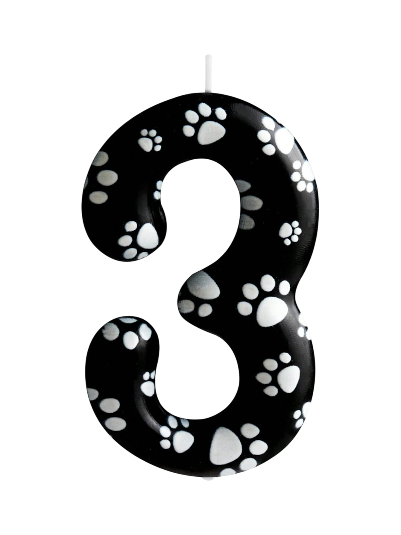 Black Number Birthday Candle