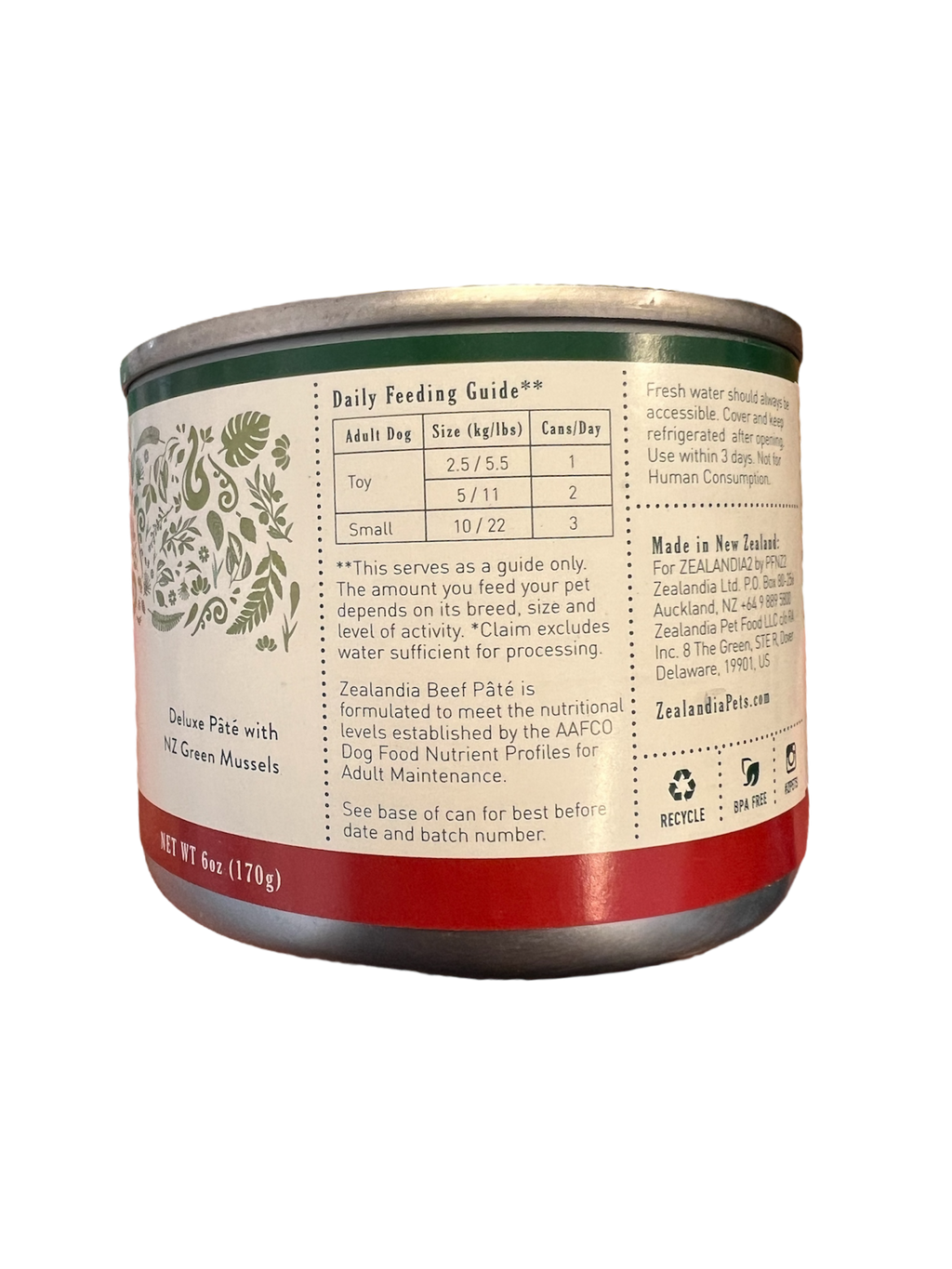 Beef Pate Dog Food Zealandia