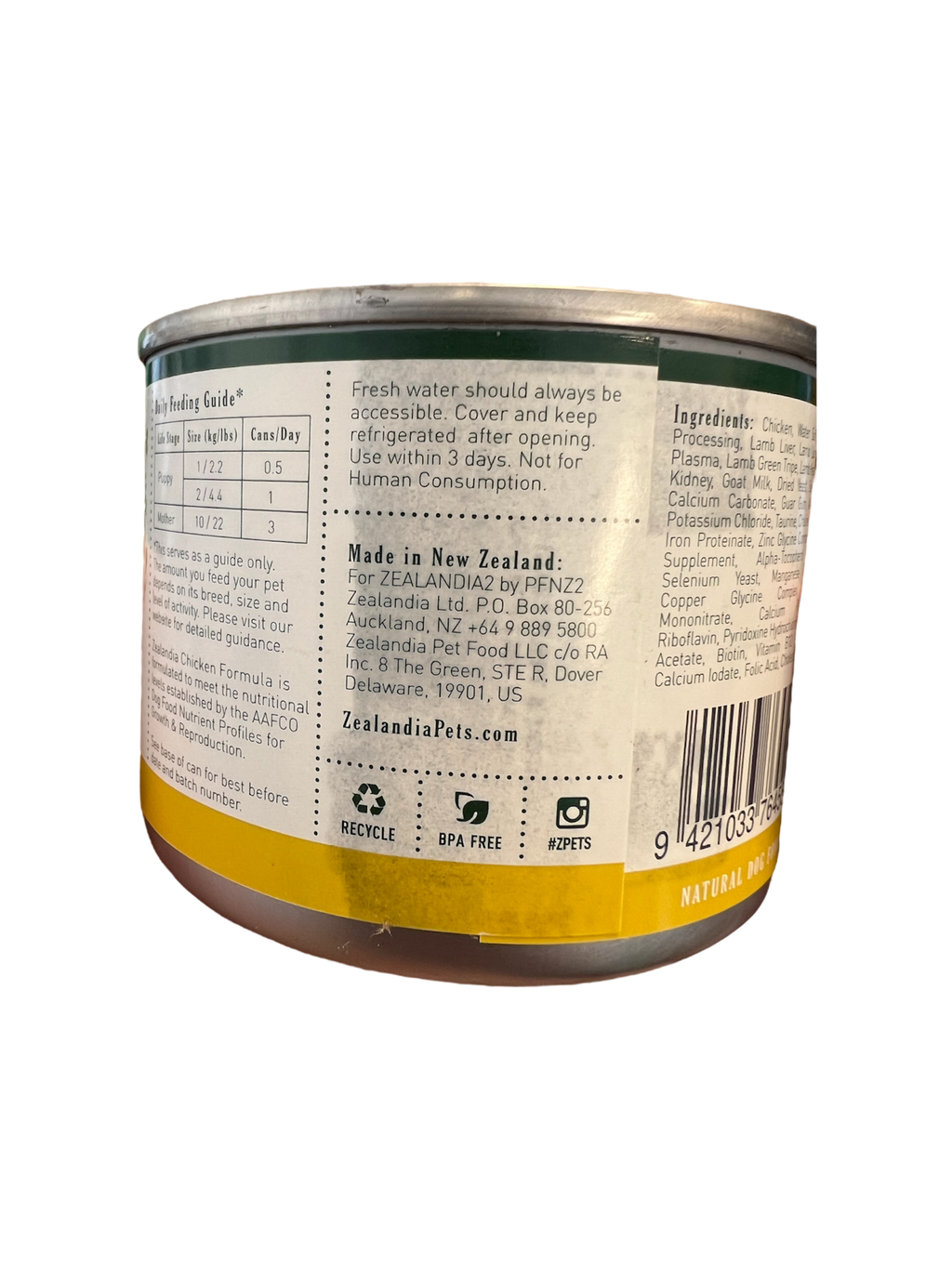 Chicken Formula Puppy & Momma Dog Food Zealandia