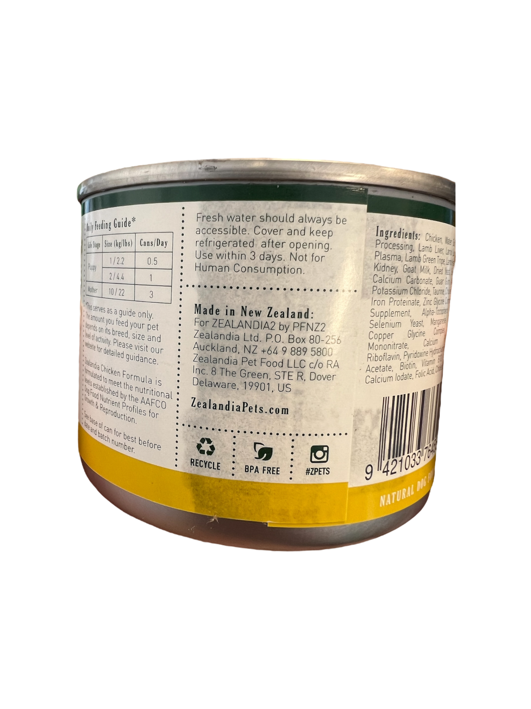 Chicken Formula Puppy & Momma Dog Food Zealandia