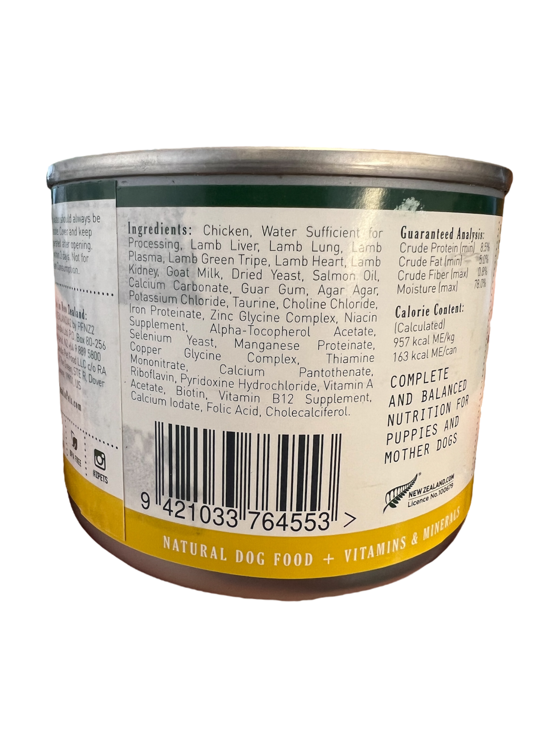 Chicken Formula Puppy & Momma Dog Food Zealandia