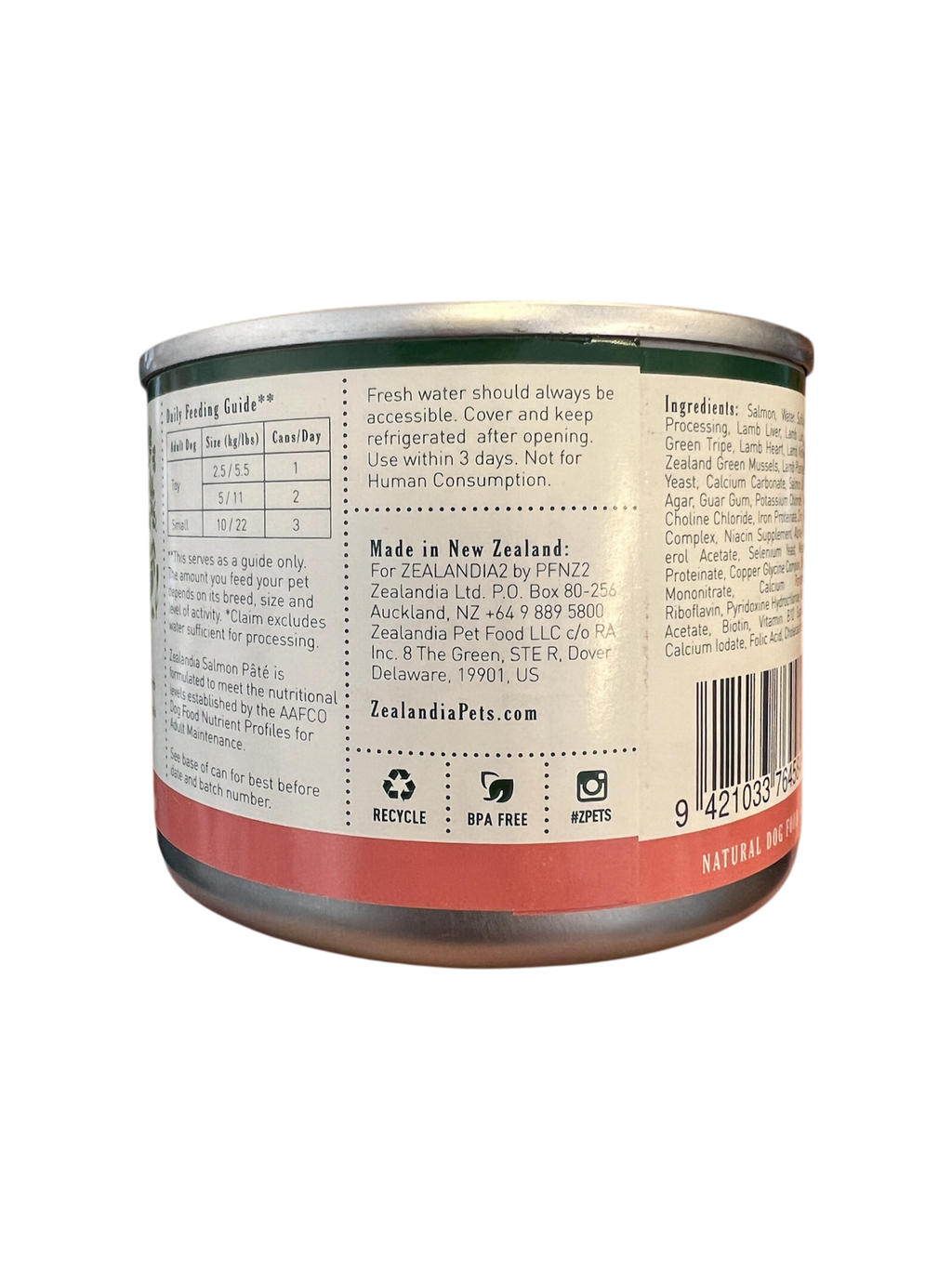 Salmon Pate Dog Food Zealandia
