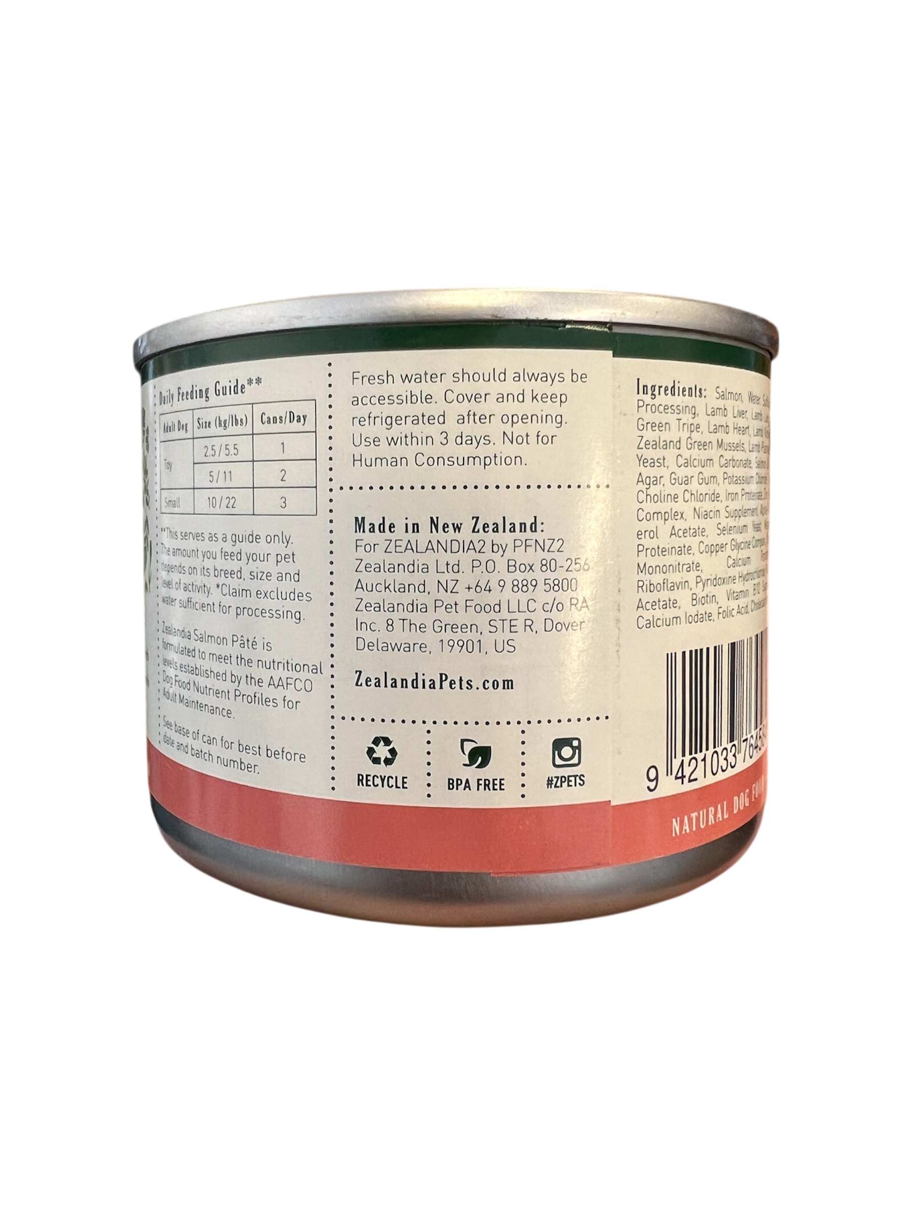 Salmon Pate Dog Food Zealandia