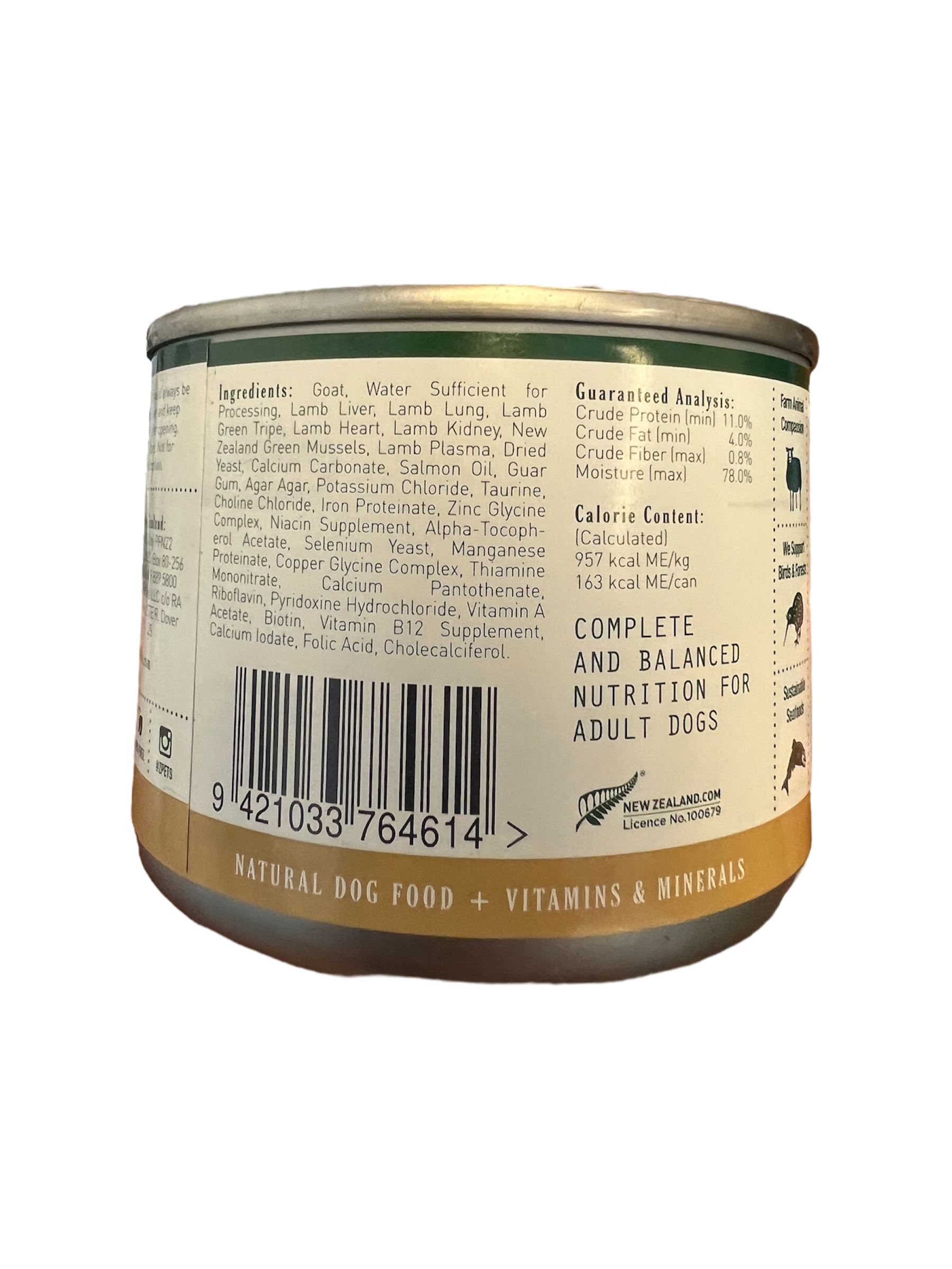 Goat Pate Dog Food Zealandia