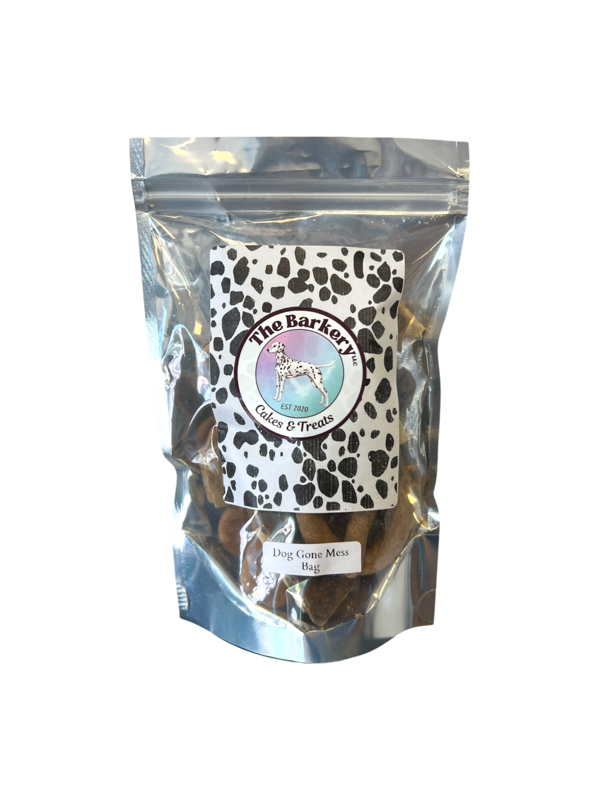 Dog Gone Mess Bag from The Barkery Las Vegas assorted broken and out-of-season dog treats made with natural ingredients.