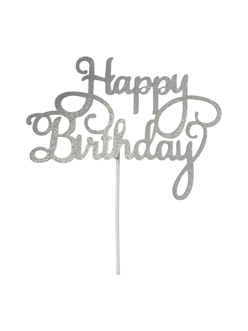Large Glitter Happy Birthday Cake Topper