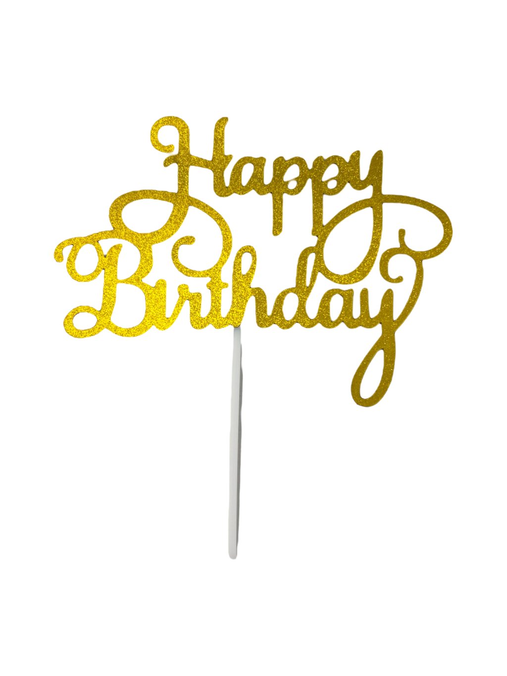 Large Glitter Happy Birthday Cake Topper