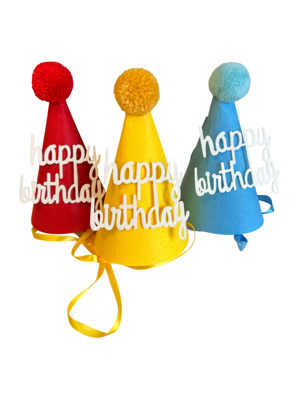 Colorful birthday hat for dogs from The Barkery Las Vegas fun pet party accessory