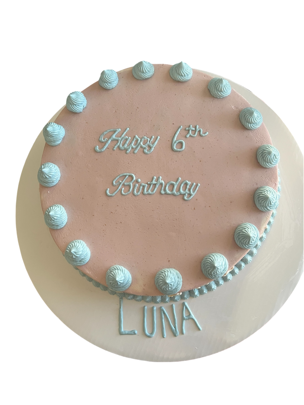 Circle Dog Cake With Bone & Pawprints
