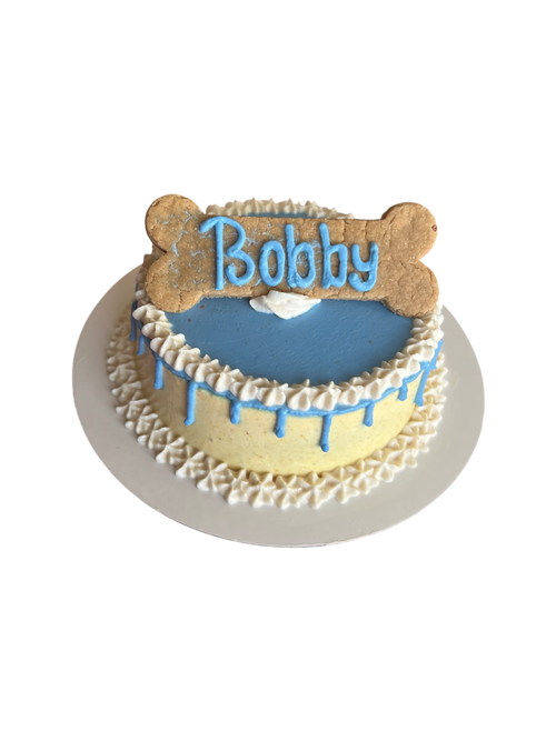 4inch Drip Cake - Custom Bone with Name (Cat & Dog)