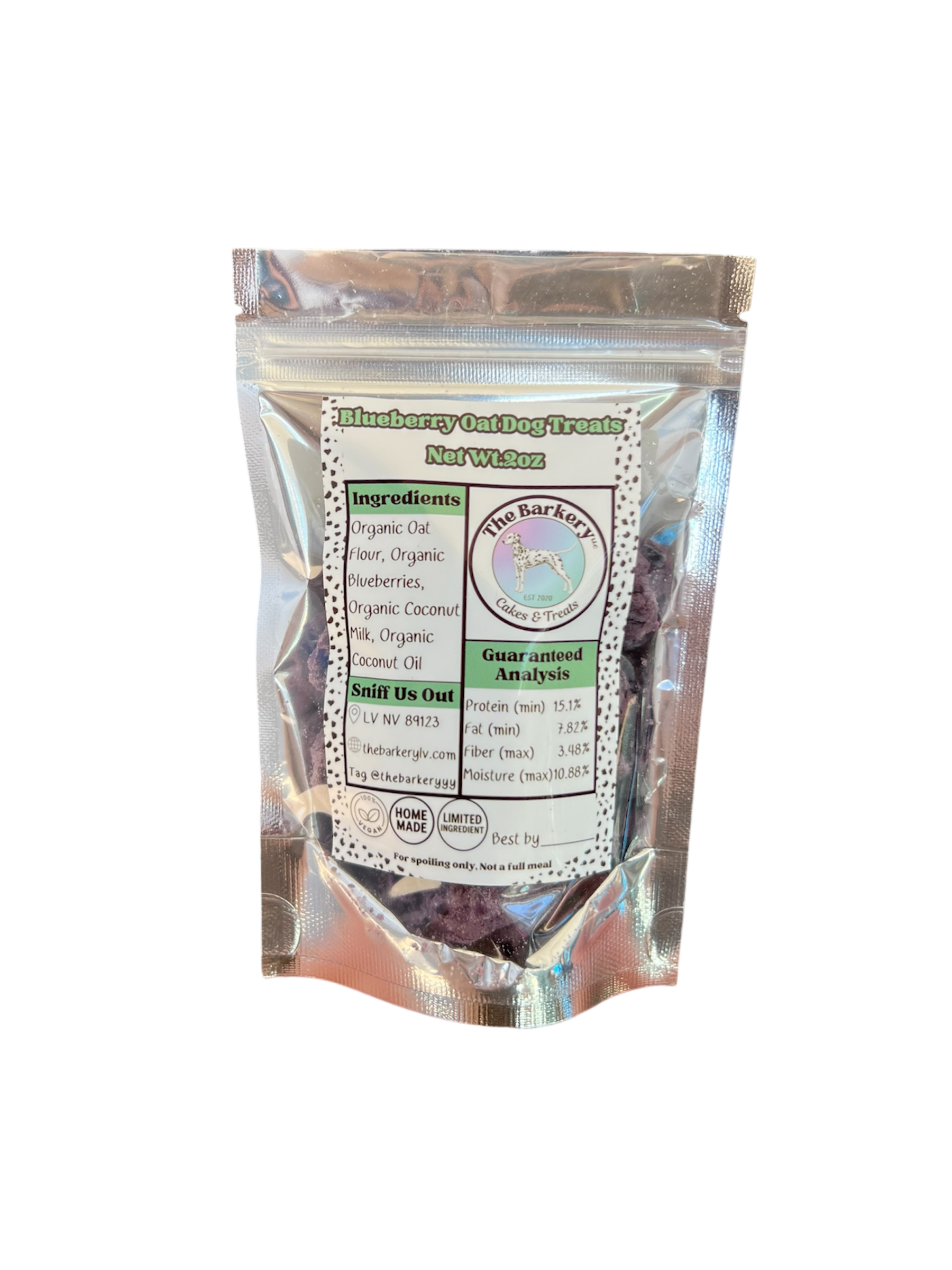 Organic Blueberry Oat Dog Treats