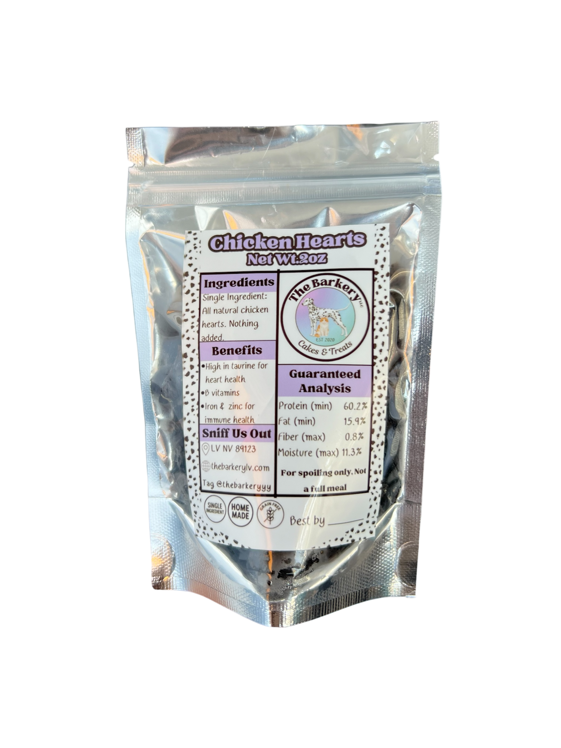 Chicken Hearts 2oz Bag Dog & Cat Treats