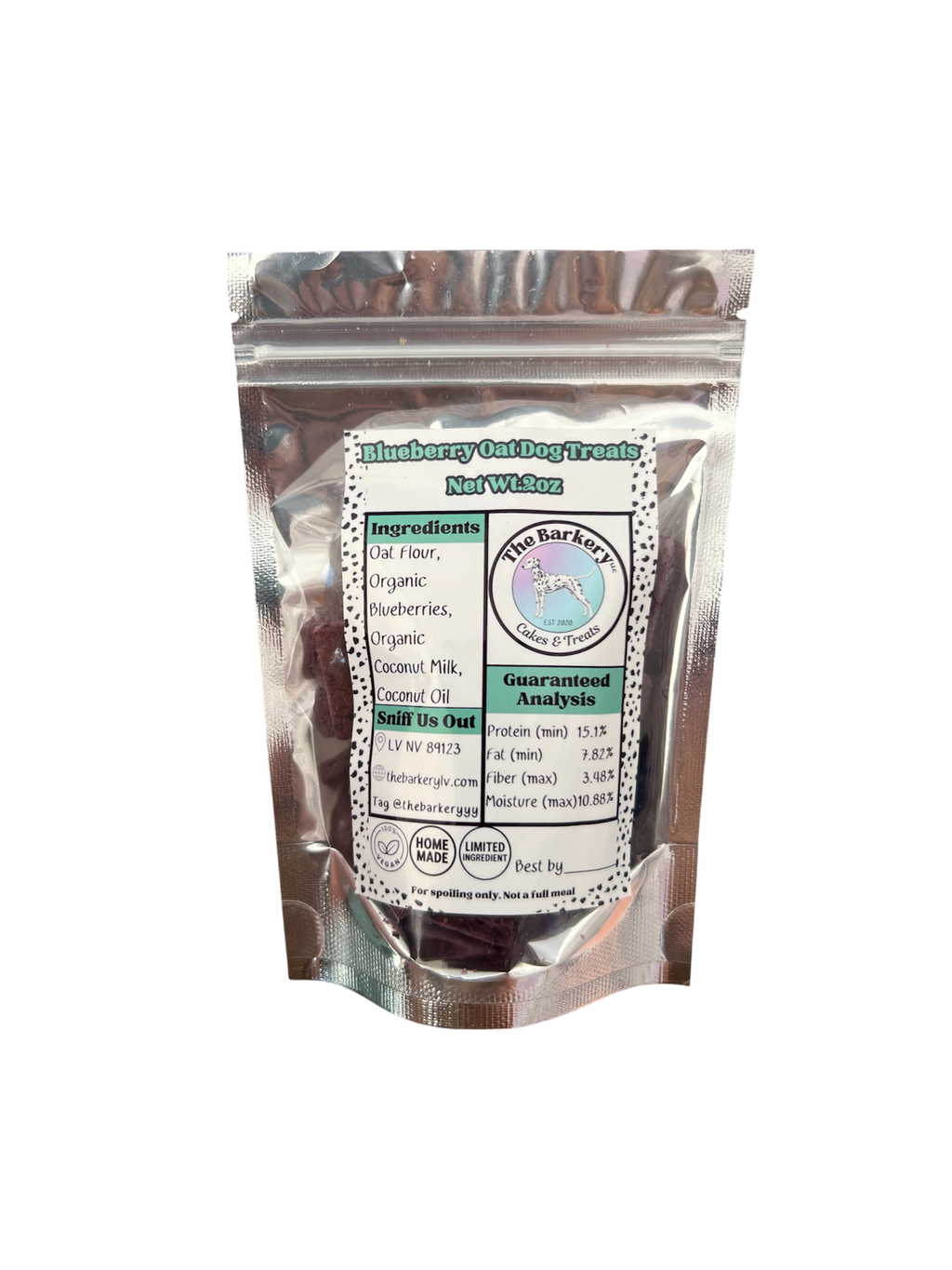 Organic Blueberry Oat Dog Treats