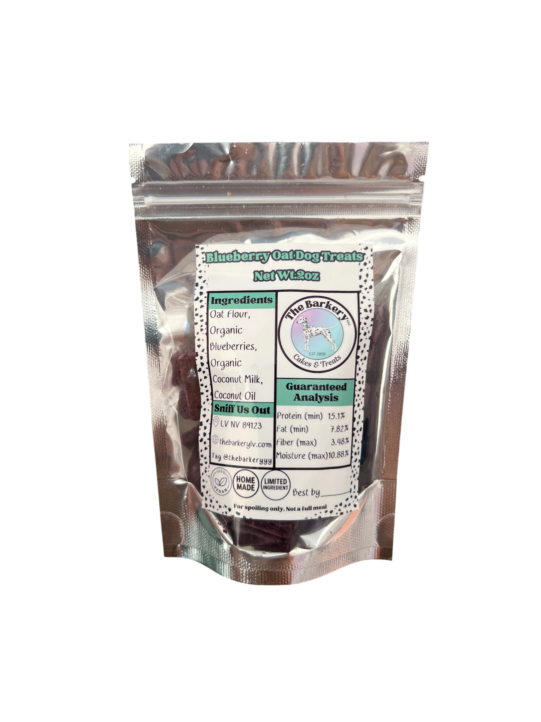 Organic Blueberry Oat Dog Treats