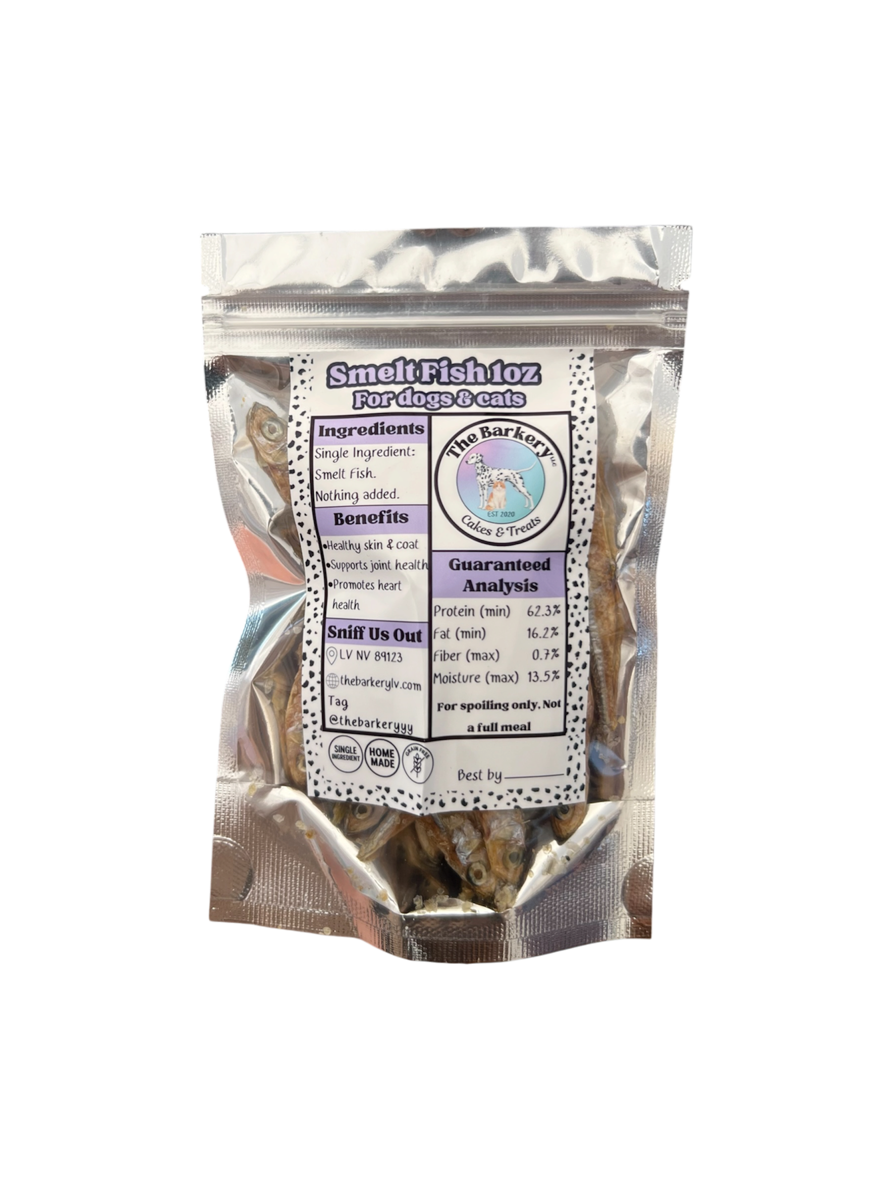 Smelt Fish Treats for Pets 1oz