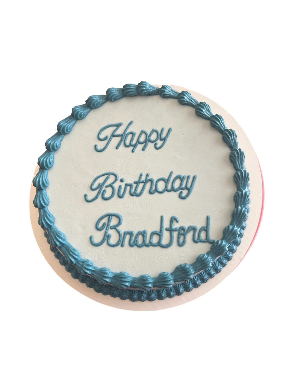 Circle Birthday Cake (Cat & Dog)